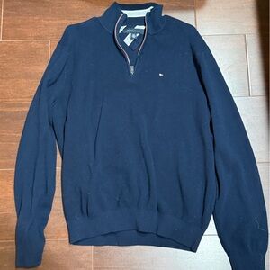 Tommy Hilfiger Men's Dark Blue Zip-Up Sweater